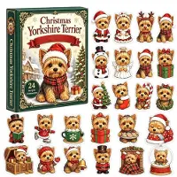 Merkloos Kerst Countdown Kalender met 2D Acryl Ornamenten