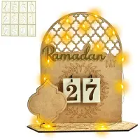 Dripio Houten Ramadan-kalender met LED-verlichting voor kinderen
