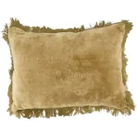 Zusss Cushion Velvet Geniet 35X25cm 100% Katoen Ochre