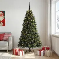 Syfax Kunstkerstboom met ballen, 240 cm, 300 LED-lampjes