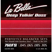 La Bella Labella 760FS - Jeu de cordes basse électrique Deep Talkin' Bass Flats - 45-105
