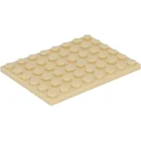 LEGO bouwplaten 6x8, lichtbeige - 3036, NIEUW! Aantal: 75 stuks