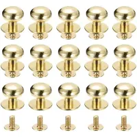 OEM 12 mm kogelkop-bouten, 15 stuks, lichtgoud