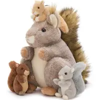 Merkloos XXL Knuffelsquirrel met 3 Baby's voor Kinderen