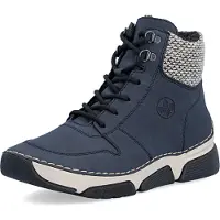 Rieker Veterlaarzen donkerblauw / bruin / wit
