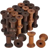 OEM 30 houten spoelen, leeg, 3 stuks, 47,5–48 x 30 mm, knutselaccessoires