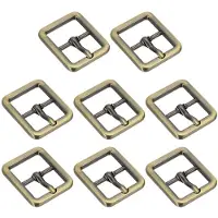 OEM Metalen rolclips, 8 stuks, 19 mm, voor lederen riemen, bronskleurig