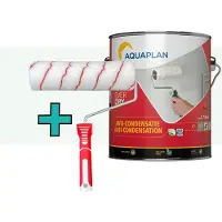 Aquaplan Anti-Condensatie Muurverf – Vochtwerende & Schimmelwerende Isolerende Coating voor Binnenmuren en Plafonds + verfroller – 2,5 Liter