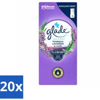 Glade 20 x – Touch & Fresh Navulling – Tranquil Lavender & Aloe – 10 ml - Voordeelverpakking - 20 stuks