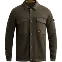 PME Legend Gebreid vest met verschillende structuren en knoopsluiting