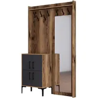 Skye Decor Woody Fashion vestiairemeubel | Melamine coating | 18 mm dik | Metalen poot | Notenhout