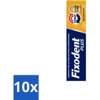 Fixodent 10 x Plus – Kleefpasta – Dual Power – 40 g - Voordeelverpakking - 10 stuks
