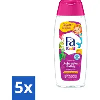 Fa Pflege 5 x – Douchegel & Shampoo – Kids Underwater Fantasy – 250 ml - Voordeelverpakking - 5 stuks