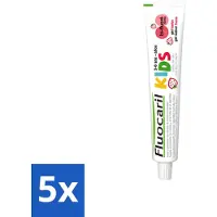 FLUOCARIL 5 x Kids - Bi-Fluoride - Tandpasta - Met Aardbeiensmaak - 3 tot 6 jaar - 50 ml - Voordeelverpakking - 5 stuks