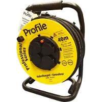 Profile kabelhaspel 3G2.5 neopreen 40m - IP44 - 4 stopcontacten