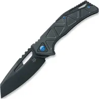 FOX Chronos FX-552-AL PVD Magnacut, Black PVD Aluminium, zakmes, Stefan Merk design