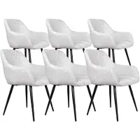 DS4U - Flavio armstoel - Set van 6 - Lichtgrijs - Stof