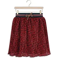 Nono Meisjes Rokken Nima Flower Plissee Skirt - Bordeaux - Maat 116