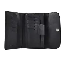 Esquire portemonnee Athena Lady Flap Wallet Black zwart