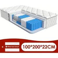 Selius Pocketveringmatras - 7-Zones Matras - Ergonomisch Bed - Veer Matras - Comfortabel Matras - 100x200x22 cm