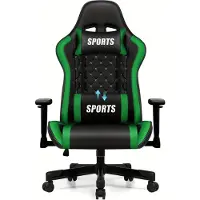 Selius Ergonomische gamingstoel met lendensteun, voetsteun en maximaal belastbaar tot 150 kg