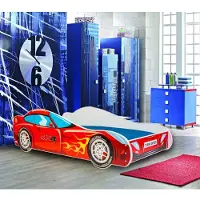 Selius Kinderbed – Autobed – Peuterbed – 4x4 Model – 140x70 cm –Hout – Inclusief Matras