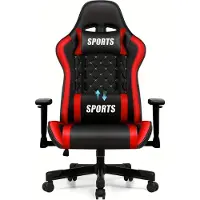 Selius Gamestoel – Gaming Stoel – Bureaustoel – Ergonomisch – Met Voetensteun – Max 150 kg
