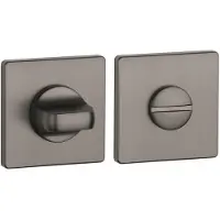 Enger Premium WC garnituur rozet 52x52x7mm Grafiet Toilet Rozet
