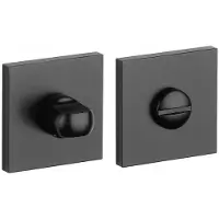 Aprile Comfort WC garnituur rozet 53x53x7mm zwart Toilet Rozet