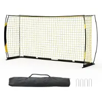 Selius Voetbaldoel Draagbaar - 12x6 FT - Metalen Frame - Polyester Net - Voor Binnen En Buiten - Trainingsdoel