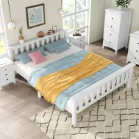 Selius Tweepersoons bed – 140 x 200 cm – Massief houten frame – Inclusief lattenbodem en opbergruimte