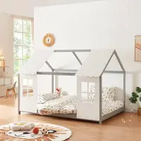 Selius Kinderbed Peuterbed Juniorbed Huisbed Vloerbed Dennenhout 120x200 cm