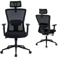 Selius Bureaustoel - Ergonomische Stoel - Office Chair - Draaistoel - Bureau Stoel - Verstelbare Hoofdsteun