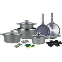 Swiss Haus Kookgerei set, 19-delig, geschikt voor alle warmtebronnen, inclusief inductie. Merk: , model: SH-LG3019G