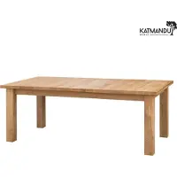Meble Katmandu Eettafel Lanciano: 160 tot 250 x 90 cm. Eikenhout – Uitschuifbare massiefe houten tafel, geolied, klassiek design