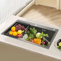 Selius RVS Wasbak - Spoelbak - Keukenspoelbak - Spoeltafel - Roestvrijstalen Wasbak