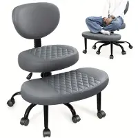 Selius Ergonomische Knielstoel - Knielager - Meditatiestoel - Bureaustoel - Zithulp - Kunstleren Bekleding