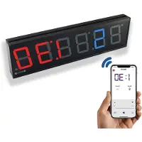 Selius Digitale Wandklok – LED Timers met Bluetooth app-bediening – Groot scherm en intervalfunctie
