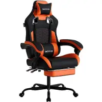 Selius Gamingstoel - Gamer Stoel - Bureaustoel - Racestoel - Zwart Oranje - Ergonomisch Ontwerp - Memory Foam Voering