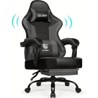 Selius Gokstoel - Ergonomische Game Stoel met Voetensteun en Lendenkussen