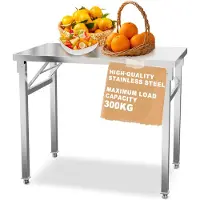 Selius Werkbank – Roestvrij Staal – Keukenwerkbank – Compact Design – Max. 300 kg Draagvermogen