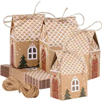 OCreon Middelgrote kerstfeestdozen traktatiedozen - Geschenkdozen voor adventskalender - Snoep - Kersttraktaties - Koekjes