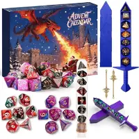 OCreon DND Polyeder-kubus adventskalender 2026-24-delig m. 2 zwart & glas