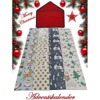 OCreon Prachtige adventskalender om zelf te vullen - Gemaakt van stof - Bestaande uit envelop