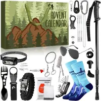 OCreon Outdoor camping adventskalender 2025 wandelen - 24 dagen kampeeruitrusting en wandelbenodigdheden