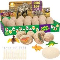OCreon Dino-opgravingsset voor kinderen: dinosaurus-eieren om op te graven - Dinosaurus-adventskalender