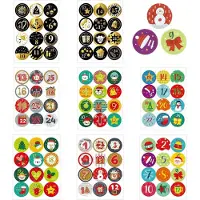OCreon Adventskalenderstickers - Ronde adventskalenderstickers - Kerstnummers - Stickernummers