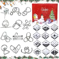 OCreon Adventskalender 2026 - Set van 24 - Adventskalender puzzel - Adventskalender voor kinderen - Metalen kerstspellen