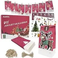 OCreon Adventskalender om te vullen - 2026 kerstkalender zelf maken - 24 stuks doe-het-zelf adventszakjes - Adventskalender zelf knutselen