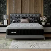 Novilla matras, 90x200 cm, hardheid H3 en H4, 25 cm hoog, 7-zone comfortlaag, hybride constructie